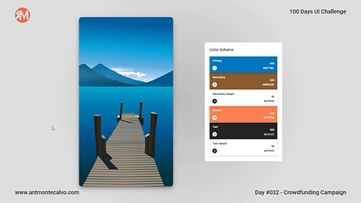 Day #032 - Crowdfunding Campaign | 100 Days UI Challenge adobe xd animation crowdfunding campaign daily 100 dailyui dailyuichallenge design graphic design interaction interaction design ui ui design user interface design visual design