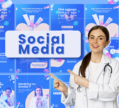 Social Media para farmacia art branding design farmacia figma graphic design instagram post social media