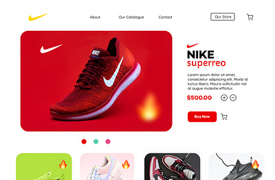 Nike Shopping page Ui re-design❤️ branding graphic design ui