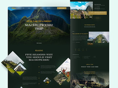 Travel tour landing page (Dream Machu) beautiful website creative design figma design gradient landing page minimal modern design symple and clean website travel finder travel website travel website landing page trending trip typography ui ui design uiux website website design