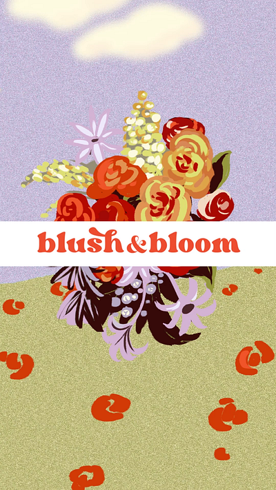 Reel for Social Media - Blush and Bloom Flower Shop 2danimation graphic design illustration motion graphics socialmeda