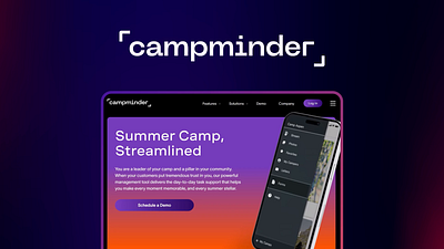 New Website for Campminder design development uxui website