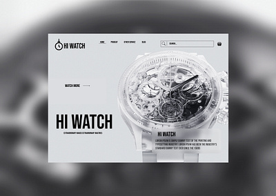 Hi Watch landing page website branding css framework front end graphic design motion graphics ui watch webiste design