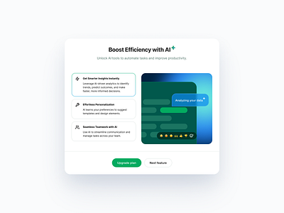 A Green Study ai blue green popup ui