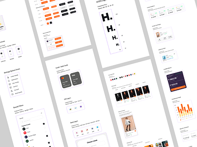 HYPD Design System & Components app clean components creative dashboard design design system icons illustration interface modern products style guide uiux