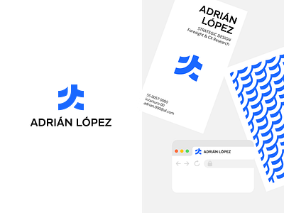 Logo Adrián López branding card design graphic design logo