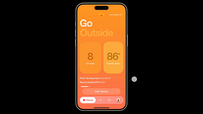 Rays Product Design apple beach figma google hourly ui ios location orange product design red sun tanning app temperature timer toggle tracking ui ux weather yellow