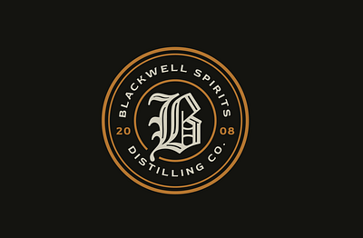 Blackwell Spirits Badge badge branding graphic design logo