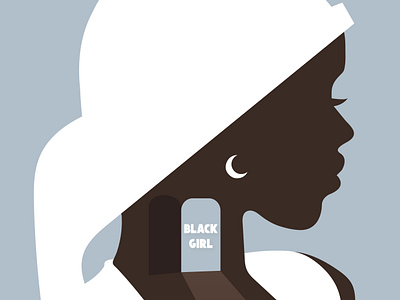 Black Girl Film Poster black art black woman design film poster graphic design illustration minimalism minimalistic