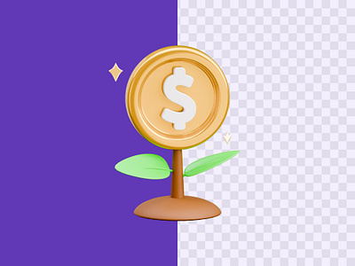 3d Money Investment Icon 3d icon 3d money investment icon