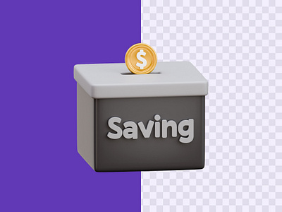 3d Saving Box Icon 3d icon investment saving