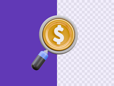 3d Search Money Icon 3d icon money search