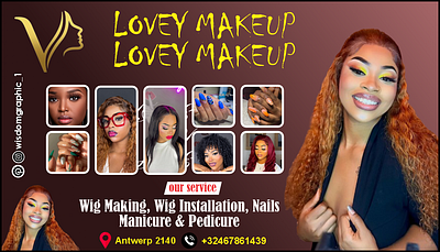 DESIGN MADE FOR MAKEUP ARTIST banner design flyer graphic design