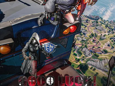 FORTNITE PHOTOREALISTIC POSTERS FOR FRANTIK ESPORTS 3d graphic design