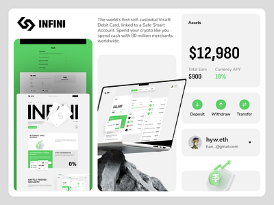 INFINI Card - The World's First Self-custodial Visa® Debit Card bitcoin blockchain branding btc crypto design graphic design homepage illustration landing page logo minimal minimalist motion graphics platform ui web web3 webapp website