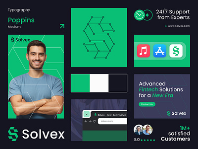 Solvex - letter S Financial Technology, Fintech Logo & Branding branding busines logo data finance finance solution financial technology fintech logo letter s logo logo logo design logo designer logo icon modern logo money online money saas solution solvex tech transaction