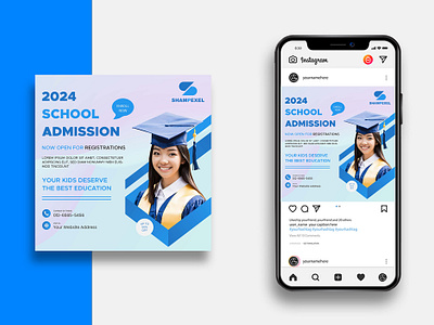 Kids Education Social Media Instagram Post Banner Design banner banner design cline banner co corporate banner design education banner design graphic design modern banner shampexel soc uniqe banner