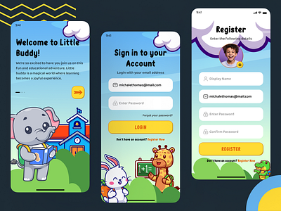 Little Buddy - Kid Learning App app design cartoonappdesign child game childlearningapp colorfulappdesign education education game educationalappdesign elearning gaming kid app kid learning learning app learning game mobileappinspiration modern ideas modern theme thisuix trending design