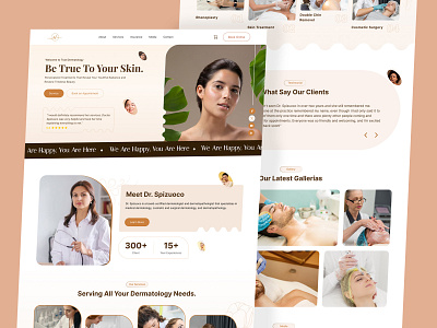 Dermatology and Skin Care Website Design banner section design case study dermatology dermatology landing page dermatology ui design design landing page skin care skin care ui design skin care website trendy design ui ui landing page ux website website ui