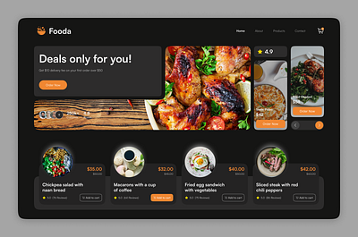 Food Delivery Website delivery food delivery landing page delivery website design food delivery food delivery landing page food delivery website food website hero hero design landing page trending ui ui design ui ux ui ux design web web design website website hero design