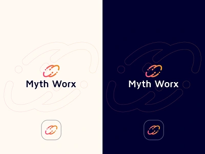 Myth Worx Software Company Logo brand logo branding branding design business logo company logo creative logo design logo logo design professional logo software company logo software logo startup firm logo startup logo tech company logo tech logo technology logo