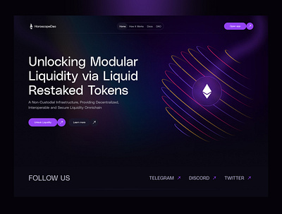 Crypto landing page blockchain crypto crypto landing page dao design landing page liquidity tokens ui web web design website design