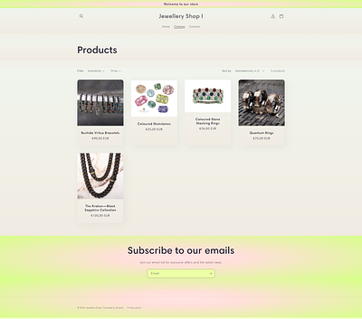 Jewlery Shop design ecommerce store online store shopify store wix wix store