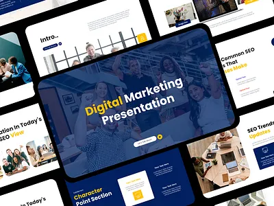 SEO - Marketing Presentation branding design graphic design illustration powerpoint presentation template ui