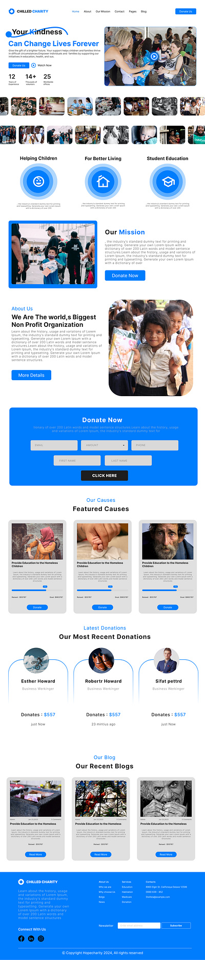 CHARITY TRUST LANDING PAGE charity trust charity trust landing page charity website figma design landing page uiux design