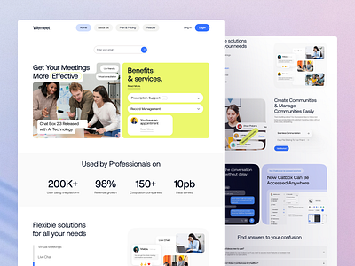 WeMeet Meeting Platform Website 2024 3d animation app branding design graphic design illustration ios app logo mobile motion graphics ofspace ui ux