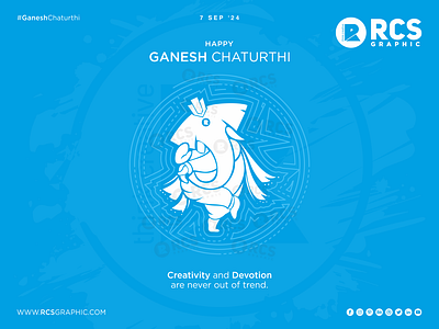 🌺 𝗛𝗮𝗽𝗽𝘆 𝗚𝗮𝗻𝗲𝘀𝗵 𝗖𝗵𝗮𝘁𝘂𝗿𝘁𝗵𝗶! 🌺 ganesh chaturthi lord ganesha rcs graphic