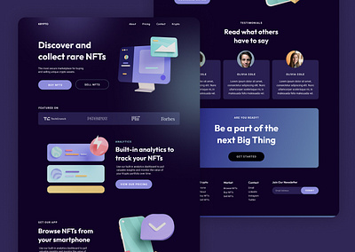 NFT Home page design figma ui