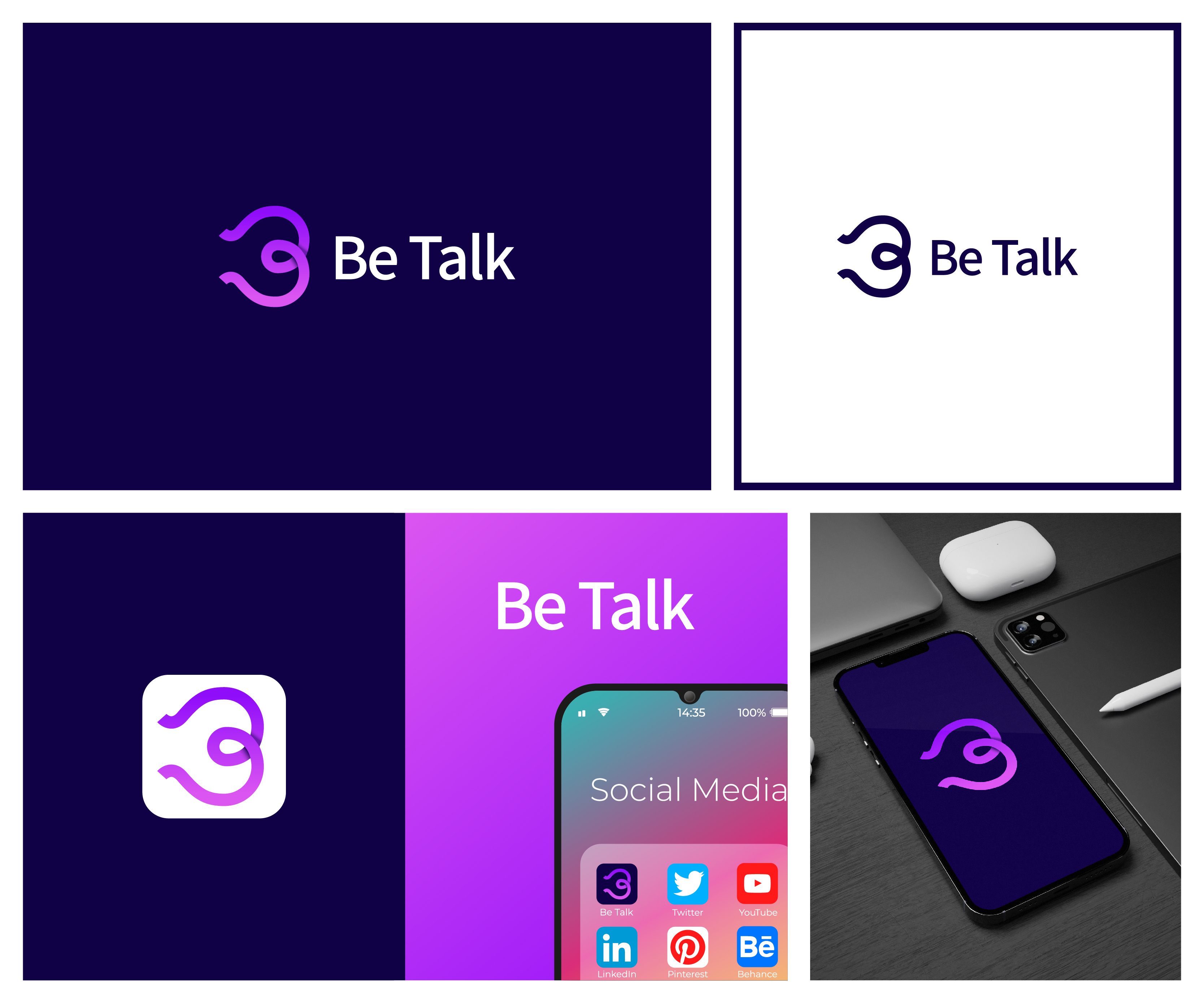 Example of Modern Minimalist Monogram Logo Design