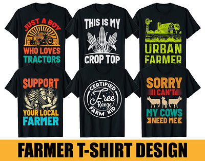 FARMER T SHIRT DESIGN BUNDLE pod tshirt design