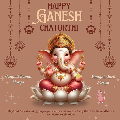 Happy Ganesh Chaturthi ganesh chaturthi ganpati bappa graphic design happy ganesh chaturthi social media post