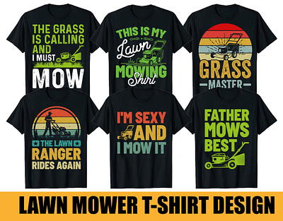 LAWN MOWER T-SHIRT DESIGN BUNDLE mower t shirt