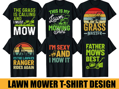 LAWN MOWER T-SHIRT DESIGN BUNDLE mower t shirt