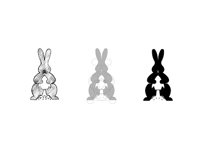 Rabbit Logo animal brand identity branding graphic design logo logo design logo designer negative space simple logo space