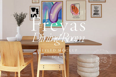 FREYAS ROOM Frame Mockup Gallery frame frame mockup gallery wall gallery wall mockup image mockup interior mockup modern interior poster mockup scandinavian interior wall frame mockup