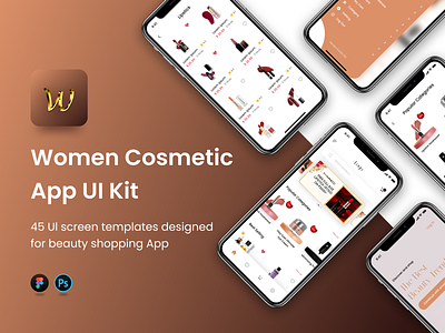 Women Cosmetic App application design cosmetic