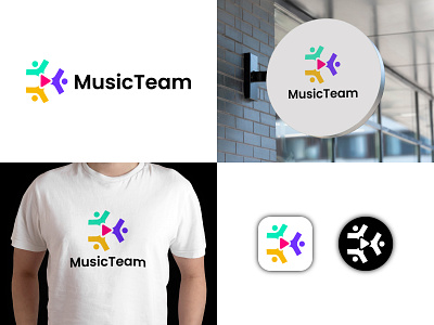 Music Team Logo Design, modern logo, branding identity brand identity branding branding identity business community logo company logo creative logo logo logo design modern logo music music band music logo music logo dribbble music team logo popular trendy logo startup team logo trendy community logo design