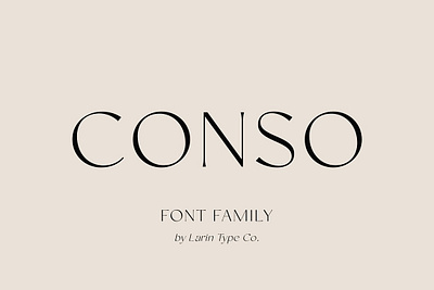 Conso Font Family advertising banner contrast font elegant sans fashion font flyer logo font logotype font luxury font magazine font modern font package packaging poster font sans serif font title font web banner web font webinar slide deck wedding font