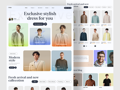 Ecommerce website Design cloth clothing e commerce ecommerce website fashion website landing page landingpage online store web product design shop store trendy ui ux web design webpage