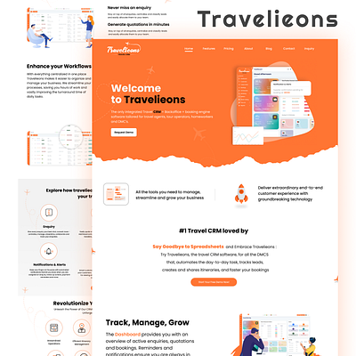 Travelieons - Your Ultimate Travel CRM graphic design ui