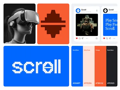 Scroll Logo & Brand Identity ai logo brand design brand identity brand identity design brandbook design branding design game logo gaming logo graphic design logo logo concept logo mark minimal play station redesign visual design