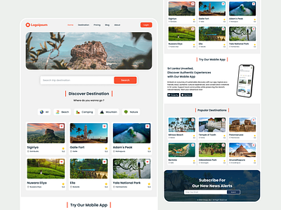 Sri Lankan Travel Web Site Ui Design dizzpy sri lanka travel travel website ui ui ux design web ui