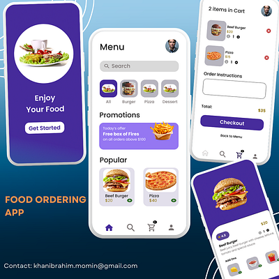 Food Ordering App Design figma food order ui