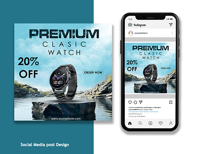 Premium Watch Design for Social Media design inspiration gadget watch scene