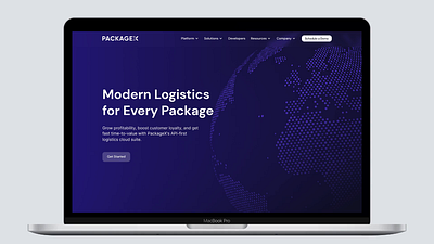 Landing Page Design for PackageX design landing page logistics ui ui design web design website design