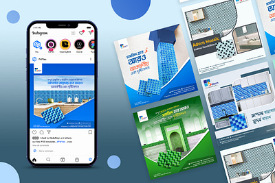 Social Media Content for ADORN Mosaic instagram design mosaic tiles social media community tiles product